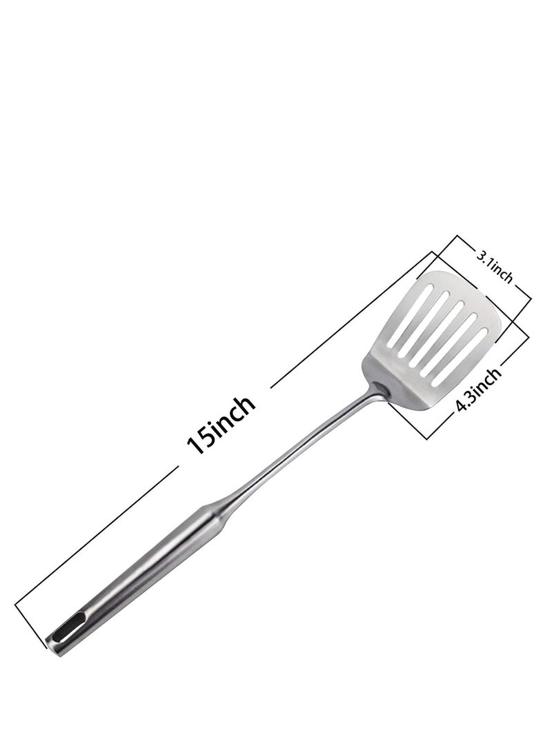 Smart Kitchen A set of 3-piece stainless steel cooking spoons  - Image 3