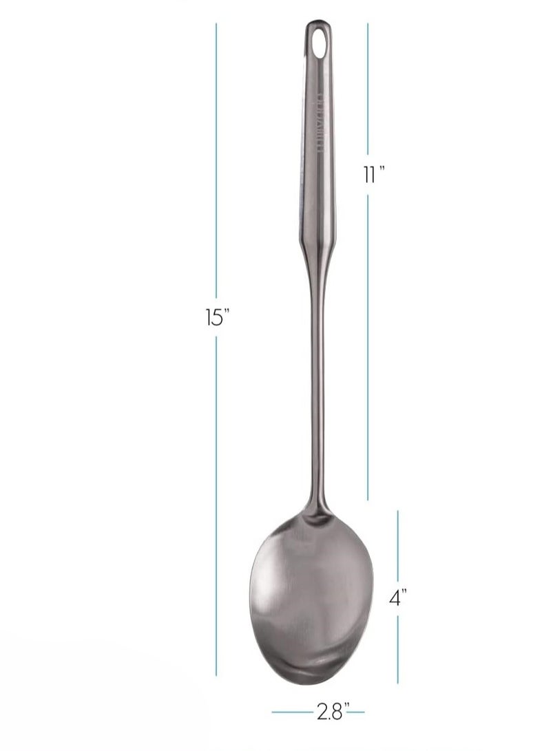 Smart Kitchen A set of 3-piece stainless steel cooking spoons  - Image 5