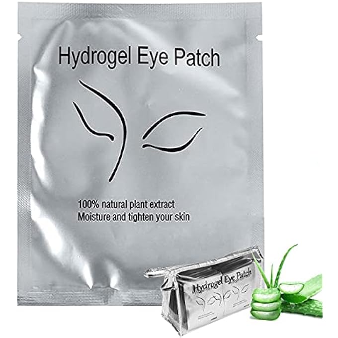 Qleng 110 Pairs Eyelash Extension Gel Patches Kit, Lash Extension Lint Free Under Hydrogel Eye Mask Pads Beauty Tool with Transparent Cosmetic Bag - Image 1