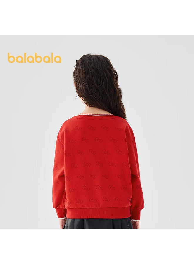 Balabala Girls Hoodie Spring Autumn Cute o Kitty Ip Mall Same Style 201125121007 - Image 5