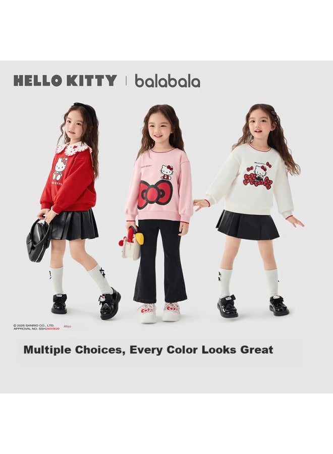 Balabala Girls Hoodie Spring Autumn Cute o Kitty Ip Mall Same Style 201125121007 - Image 1