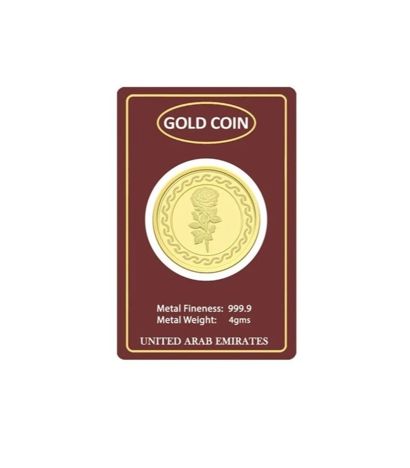 KHUSHBOO JEWELS 24K 4gm GOLD COIN 999.9 PURITY - Image 1
