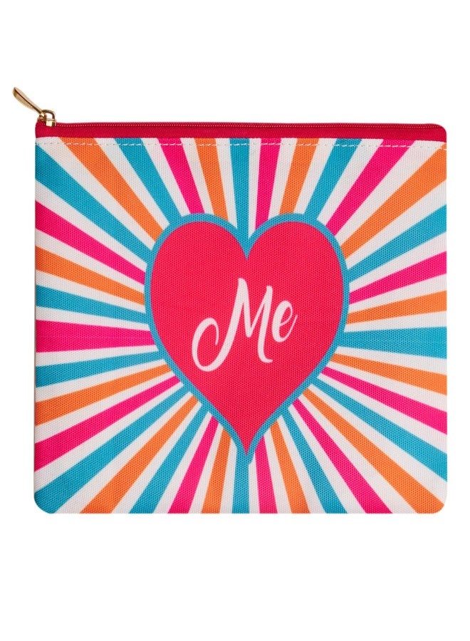 DOODLE Multifunctional Cosmetic Pouch|Pouch for Girls|Makeup Organizer|Toiletry Bag|Perfect for Daily Use, Vacation, Business Trip - (Love Me) - Image 1