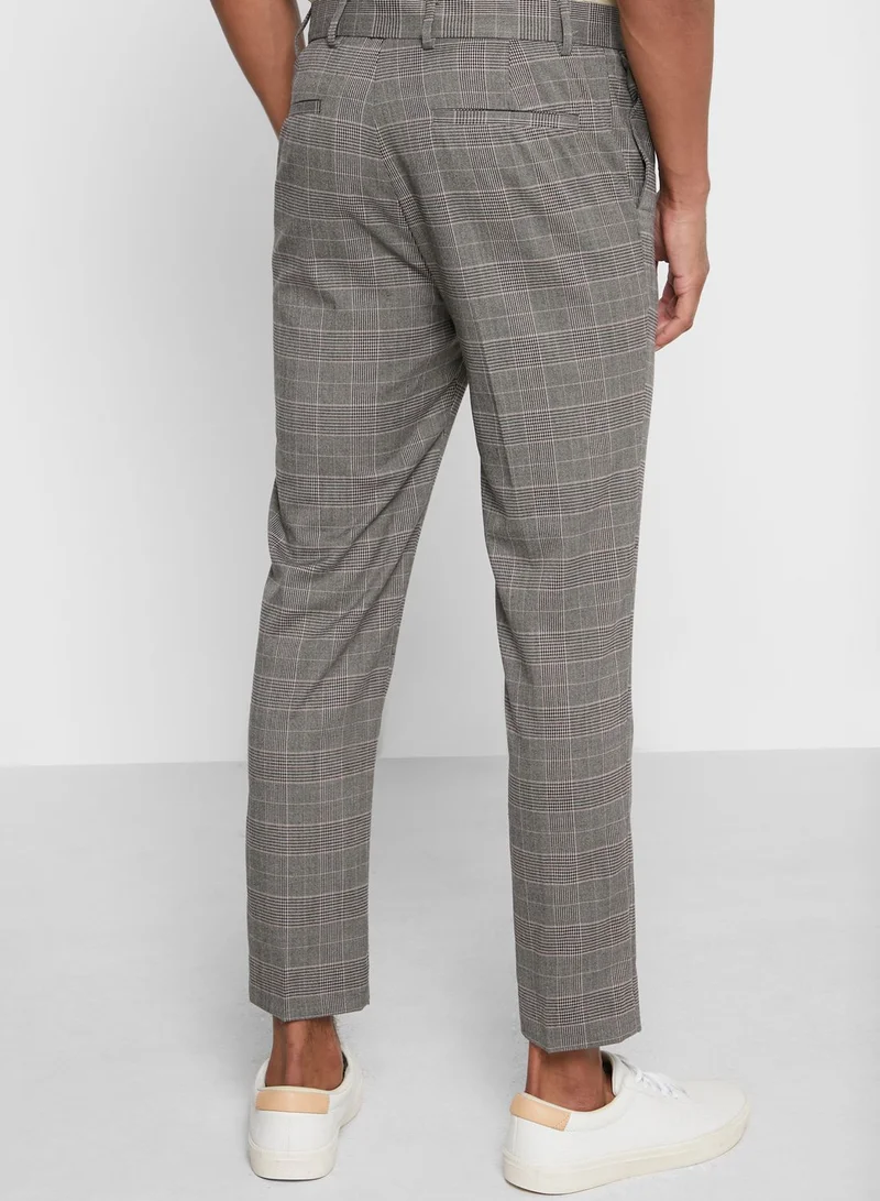 Robert Wood Checked Cropped Trouser