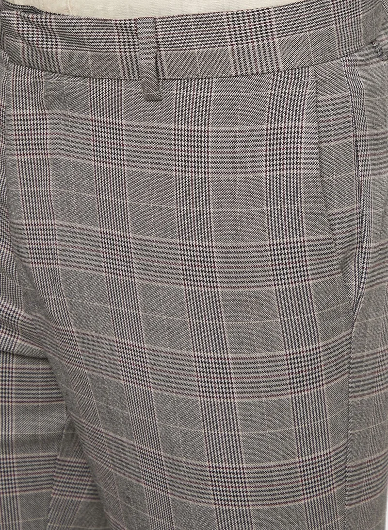 Robert Wood Checked Cropped Trouser