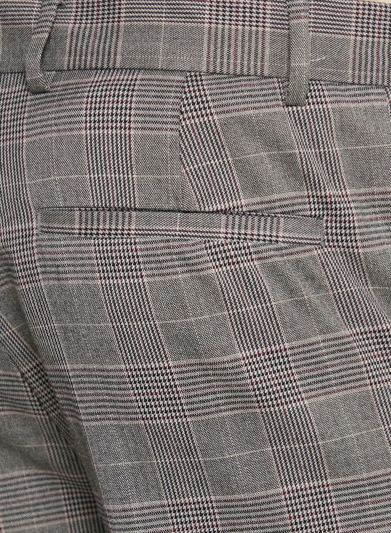 Robert Wood Checked Cropped Trouser