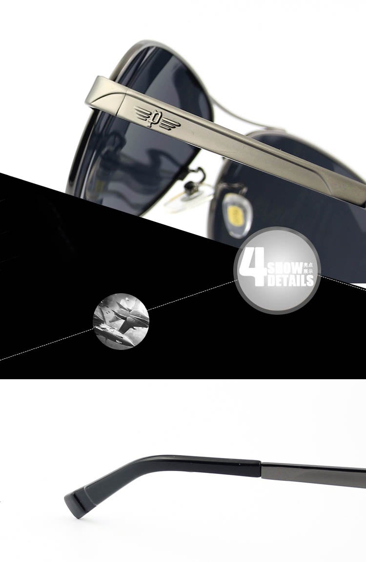 POLICE Fashion Men's Pilot Polarized Sunglasses with UV 400 Protection Metal Frame for Driving Golf Sliver Frame with Grey Lenses - Image 4