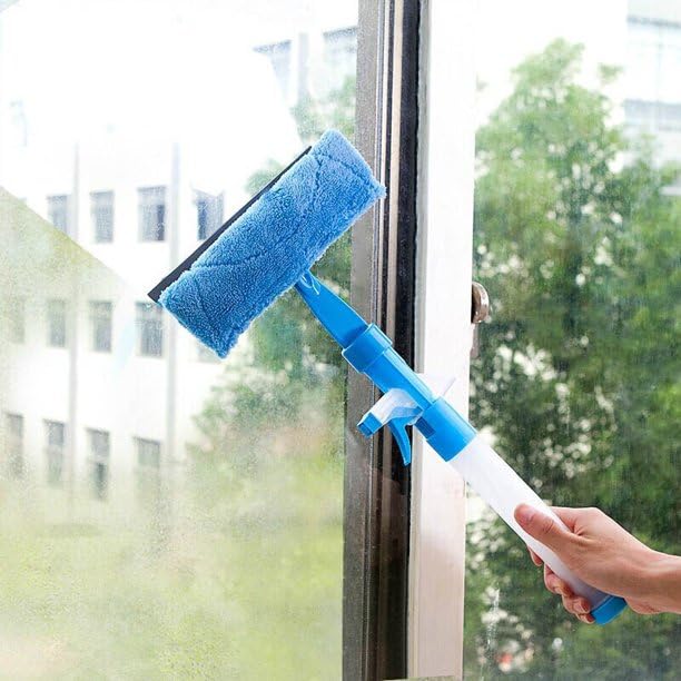 FYCAN Spray Washer Wiper 3 Functions in 1 Perfect Household Cleaner Tool for Bathroom Plastic Cleaner for Glass Shower Doors Car Window Home Washer for Mirror Bathroom Cleaner_Multicolor