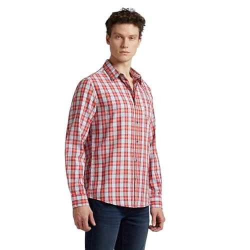 Pepe Jeans Orange Checked Full Sleeved Shirt - Image 4
