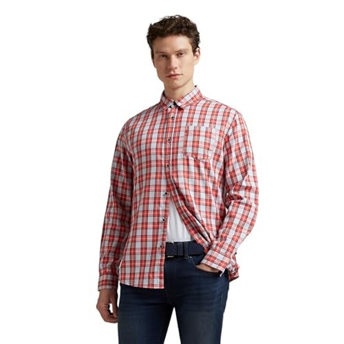 Pepe Jeans Orange Checked Full Sleeved Shirt - Image 2