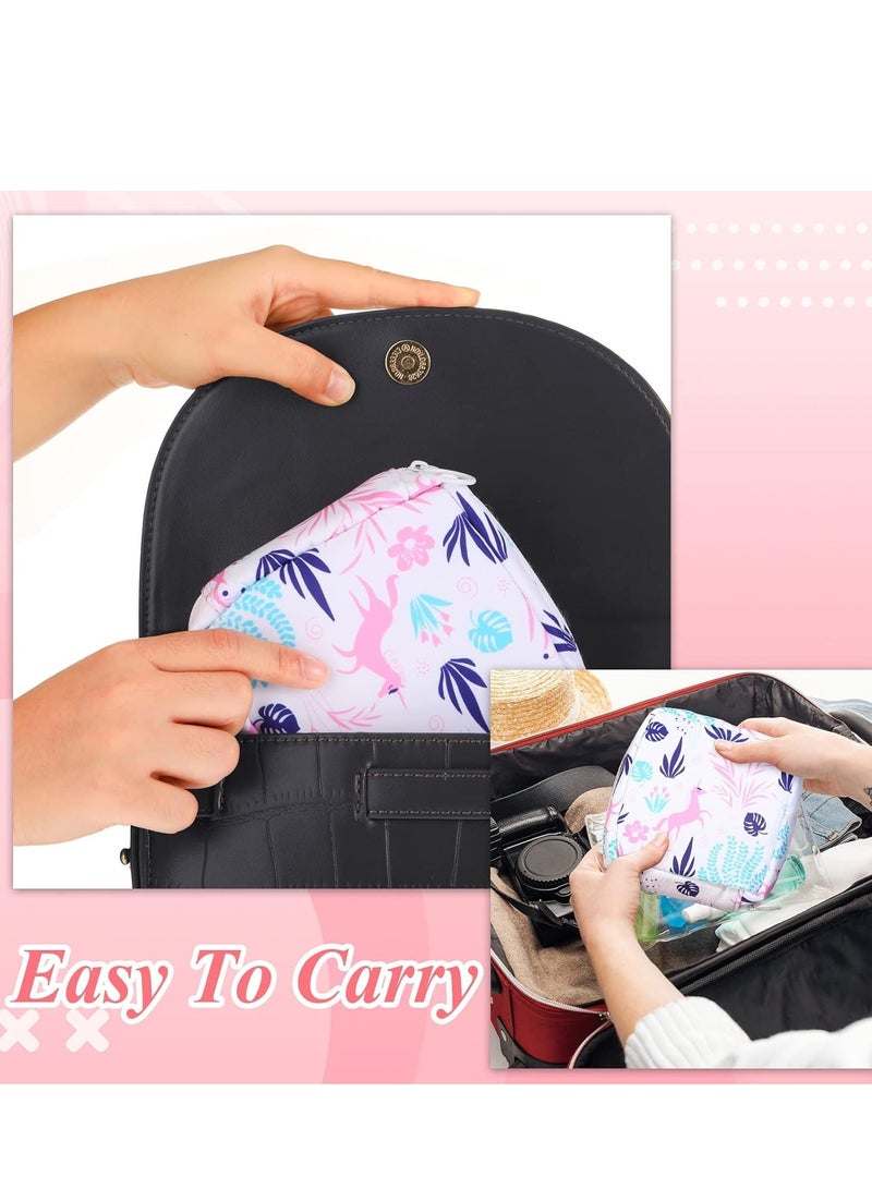 SYOSI Sanitary Napkin Storage Bag, Zipper Menstrual Pad Bag Portable Tampons Holder for Purse First Period Kit Teen Girls Store Pads Women(4Pcs)  - Image 4