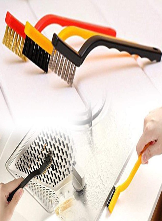 DarkShri Mini Wire Brass, Nylon, Stainless Steel Bristles Multi Utility Brush Set - 3 Pc - Image 2