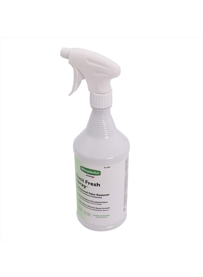 SimpleAir SC-3200 Duct Fresh Spray Air Freshener, Cleaner, Deodorizer Professional HVAC Home & Automotive Odor Remover, 32 Fl Oz (Pack of 1), Clear - Image 3