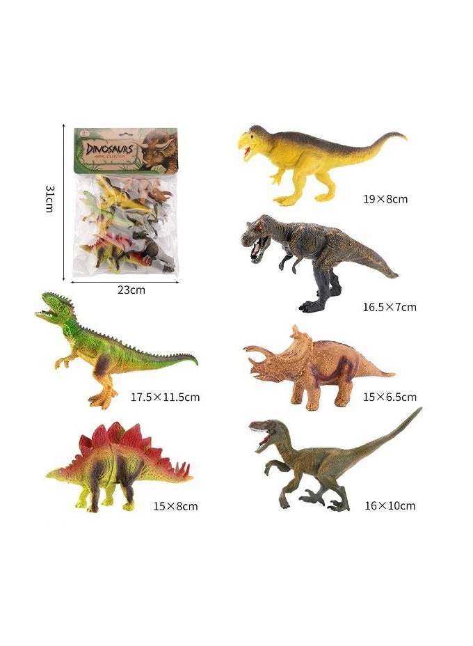 6-Piece of Top-Quality Dinosaur Toys, Realistic Solid Static Dinosaur Model Toys, Jurassic T-Rex & Stegosaurus Toys, Ramadan Gifts, Eid al-Fitr Presents, Gifts for Children - Image 1