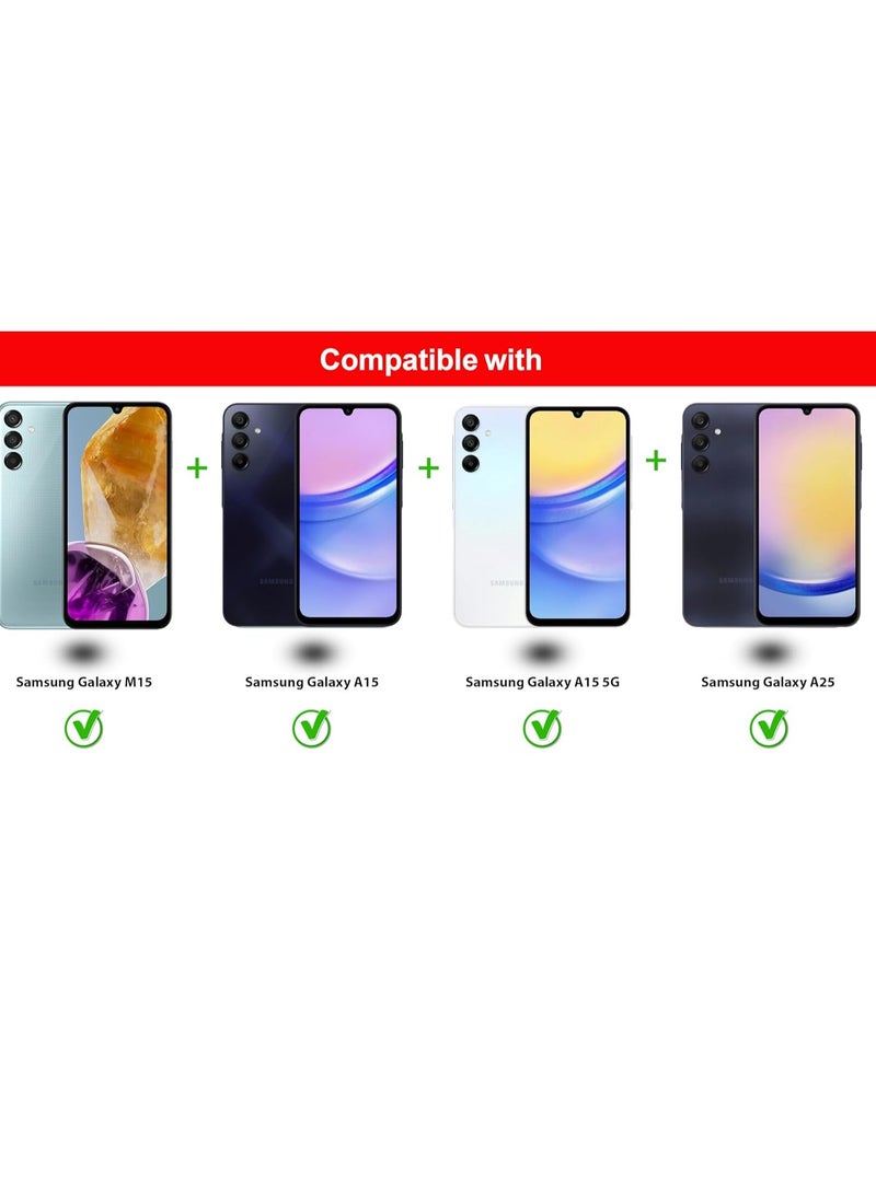 MIGOFAST Privacy Screen protector compatible with Samsung Galaxy A15 / A25 Screen Protector Tempered Glass   Anti-Glare HD Full Coverage Easy Installation Scratch Resistant 9H Hardness - Image 2