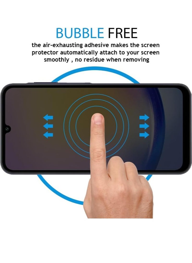 MIGOFAST Privacy Screen protector compatible with Samsung Galaxy A15 / A25 Screen Protector Tempered Glass   Anti-Glare HD Full Coverage Easy Installation Scratch Resistant 9H Hardness - Image 5