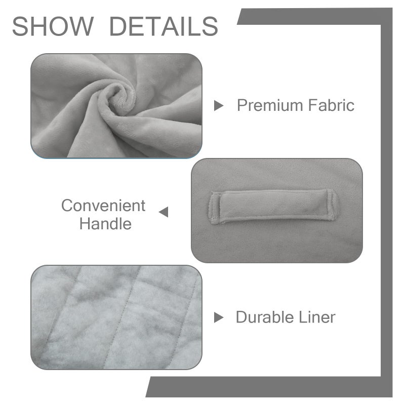 MeMoreCool Square Stuffed Pouf Ottoman Foot Rest, Floor Pouf Foot Stool with Foam Chunk Filling, Soft Stuffed Ottoman Footrest for Living Room, Light Grey - Image 5