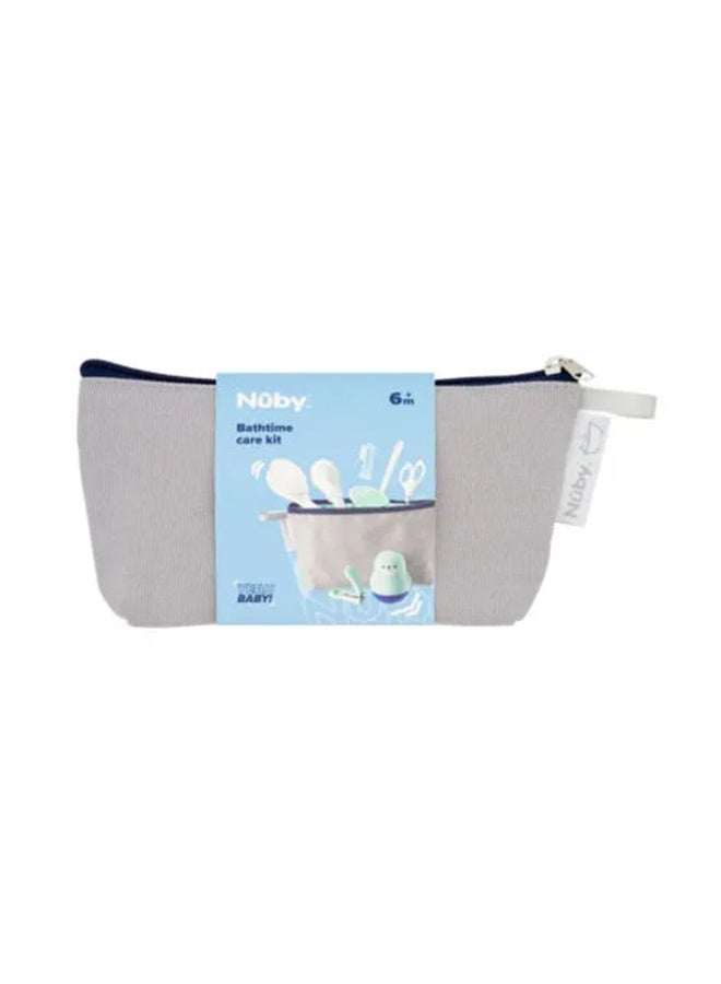 Nuby Bathtime Care Kit, Baby Grooming and Hygiene Essentials Set with Brush, Comb and Bath Accessories for Newborn Care, Grey - Image 2