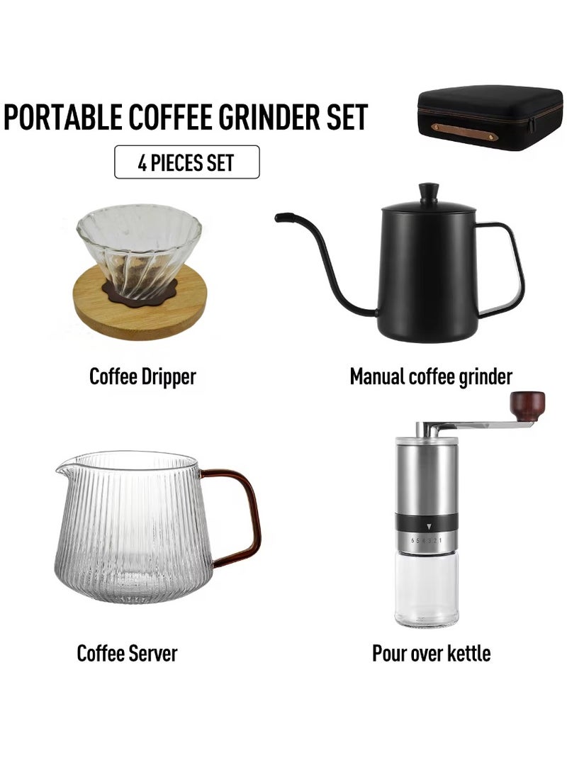 Perfin V60 Pour Over Coffee Maker Set With Carry Case， Black  - Image 3