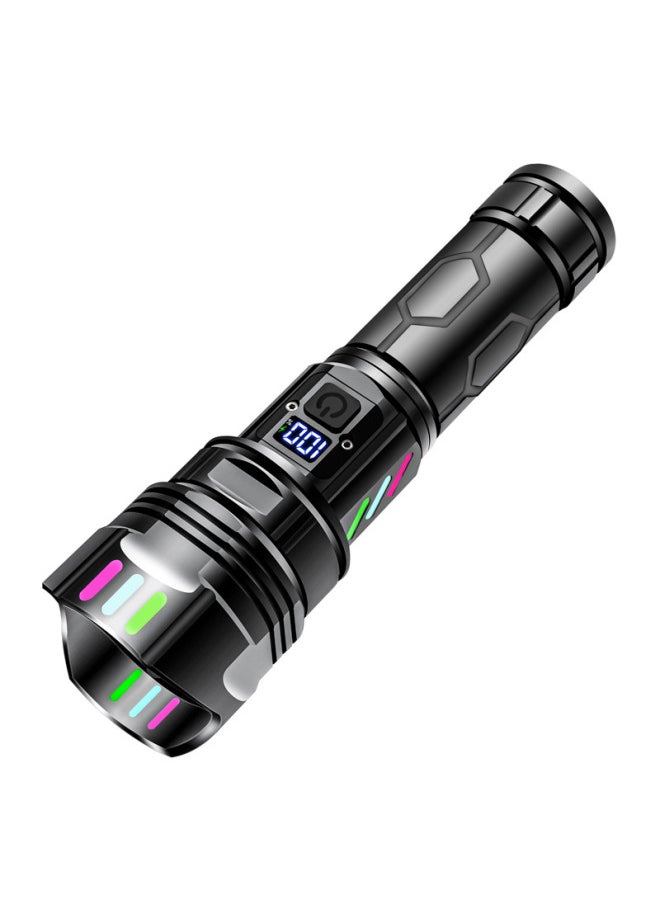 Generic - Zoom White Laser Flashlight Strong Light Explosion Bright Electric Color Fluorescent Emergency Tactical Flashlight Charging-Product Specifications:A08 Single White Laser Flashlight (battery Not Included) - Image 1