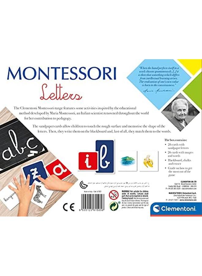 Clementoni Montessori Letter Learning Set With Shapes For Age 4 Years Plus Years Old - Image 3
