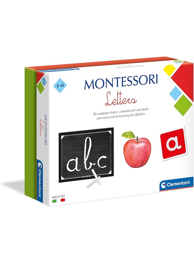 Clementoni Montessori Letter Learning Set With Shapes For Age 4 Years Plus Years Old - Image 1