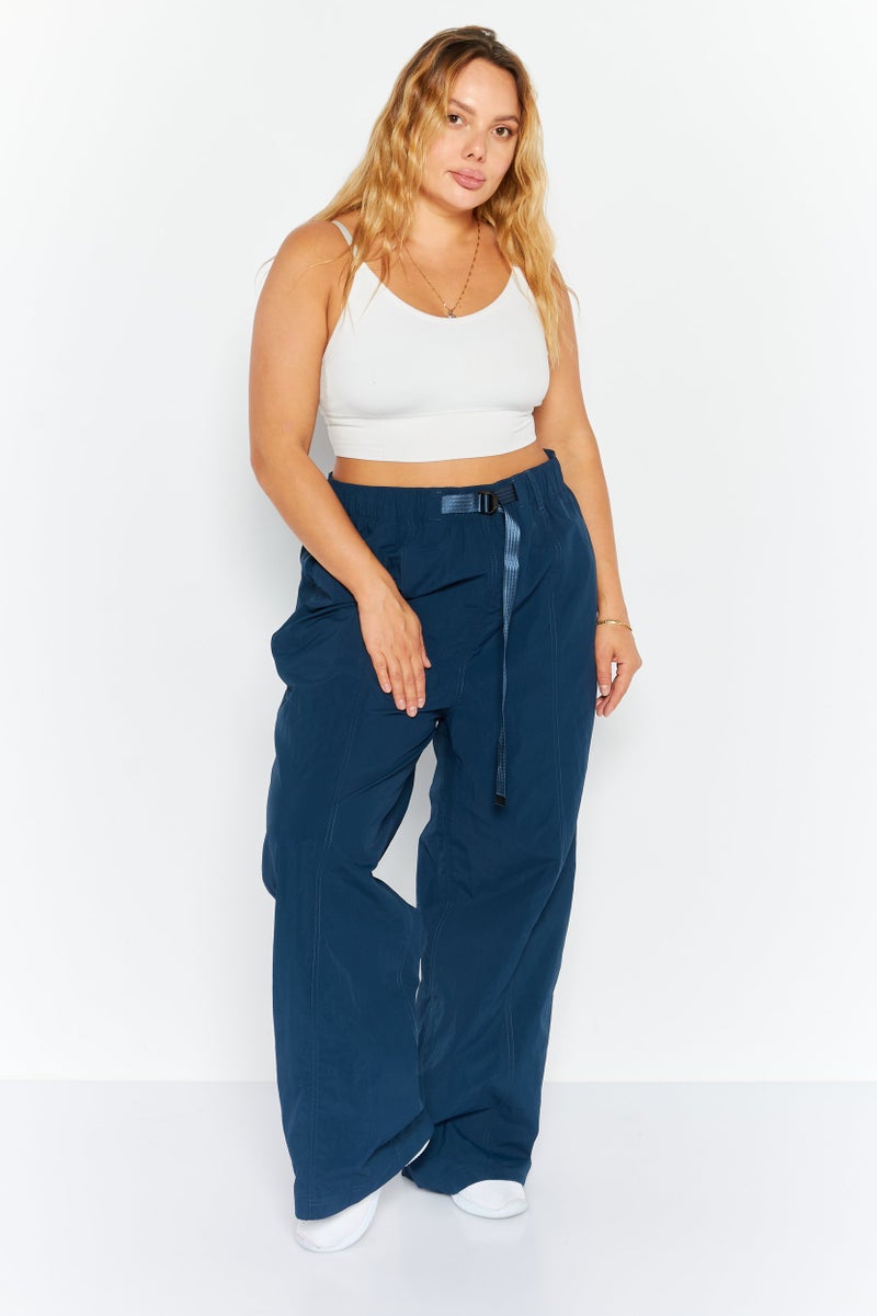 PUMA Women Sportswear Fit Wide Wide Leg Outdoor Pants, Blue - Image 2