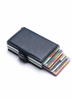 KASTWAVE Wallet for Men Credit Card Holder, Automatic Pop Up Wallet with RFID, Leather Slim Card Case Front Pocket Anti-theft Travel Thin Wallets, Metal Money Organizers for Women Up to Holds 14 cards+ Cash  - Image 1