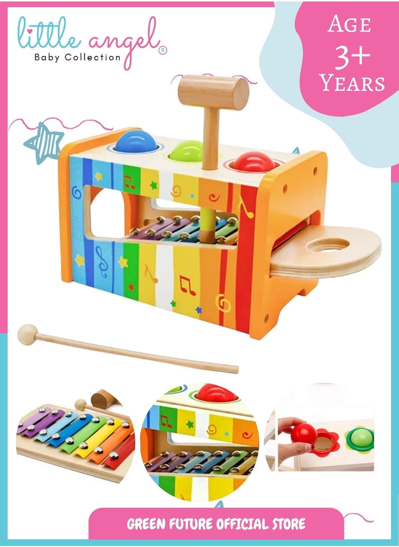 Wooden Musical Pound & Tap Xylophone Toy - Montessori Educational Playset - Colorful Toddler Instrument for Boys & Girls - pzsku/Z6F224A27E062DF3863E8Z/45/_/1740668489/4edcb21c-f9e1-440d-a482-f63c7d87d8f3