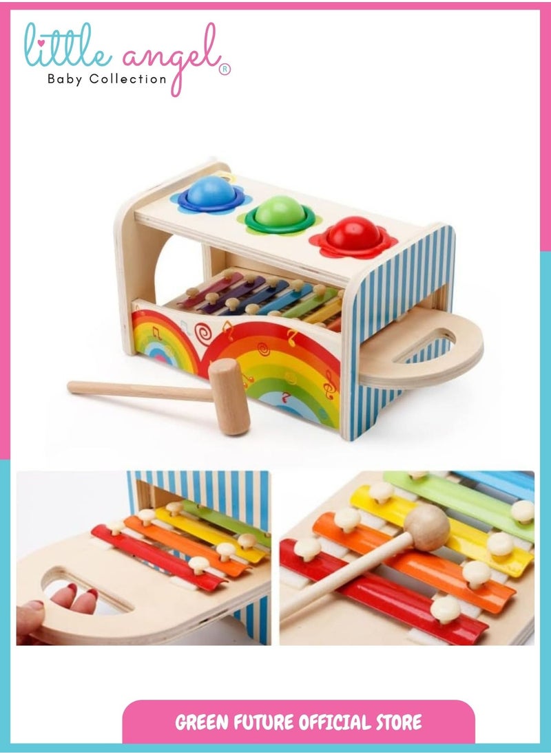 Wooden Musical Pound & Tap Xylophone Toy - Montessori Educational Playset - Colorful Toddler Instrument for Boys & Girls - pzsku/Z6F224A27E062DF3863E8Z/45/_/1740668552/5e3128c6-1777-48c7-962c-cf4e0218f59f