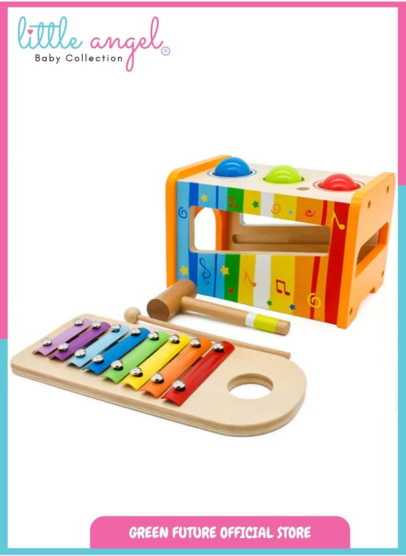 Wooden Musical Pound & Tap Xylophone Toy - Montessori Educational Playset - Colorful Toddler Instrument for Boys & Girls - pzsku/Z6F224A27E062DF3863E8Z/45/_/1740668554/18550b09-ea38-4f3b-ae5e-c34978a33292