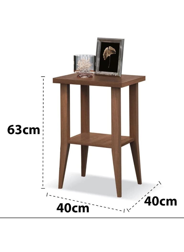 IThree - IThree Tall End Table Side Table with Lower Shelf for Home DecorLiving Room Single Table - Image 1