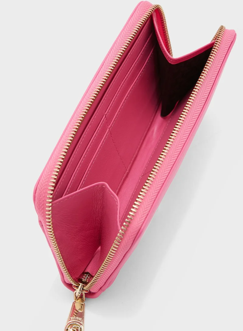 Dune LONDON Kingsbury Quilted Zip Around Purse