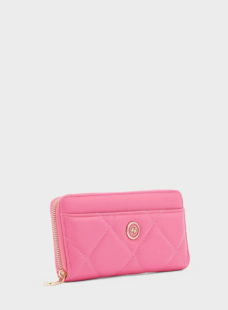 Dune LONDON Kingsbury Quilted Zip Around Purse