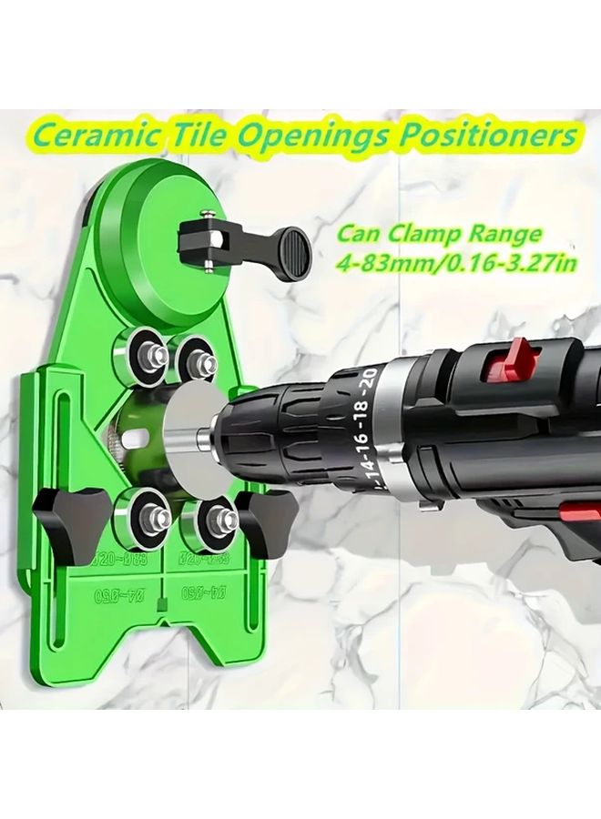 Green Tile Drill Guide With Suction Base Adjustable Clamp For Ceramic Glass - Image 2