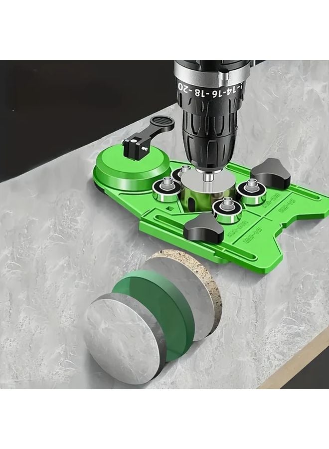 Green Tile Drill Guide With Suction Base Adjustable Clamp For Ceramic Glass - Image 4