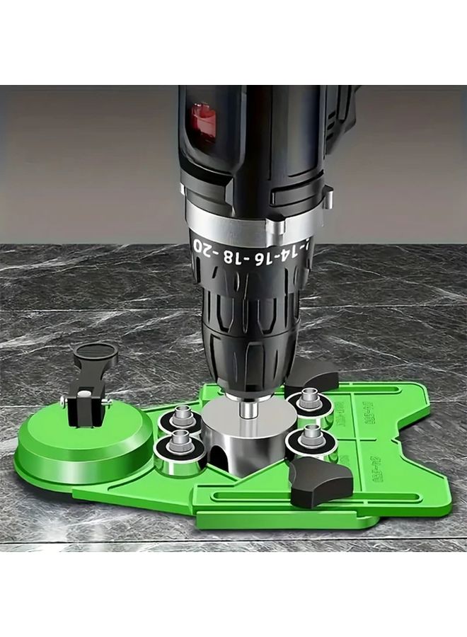 Green Tile Drill Guide With Suction Base Adjustable Clamp For Ceramic Glass - Image 3