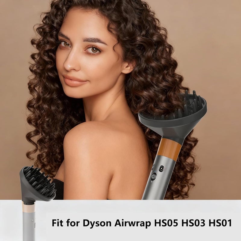 Moupaa Portable Hair Diffuser Attachment for Dyson for Airwrap HS05 HS03 HS01 Hair Dryer Diffuser Nozzle Convertible for Airwrap Styler into Hair Dryer - Image 3