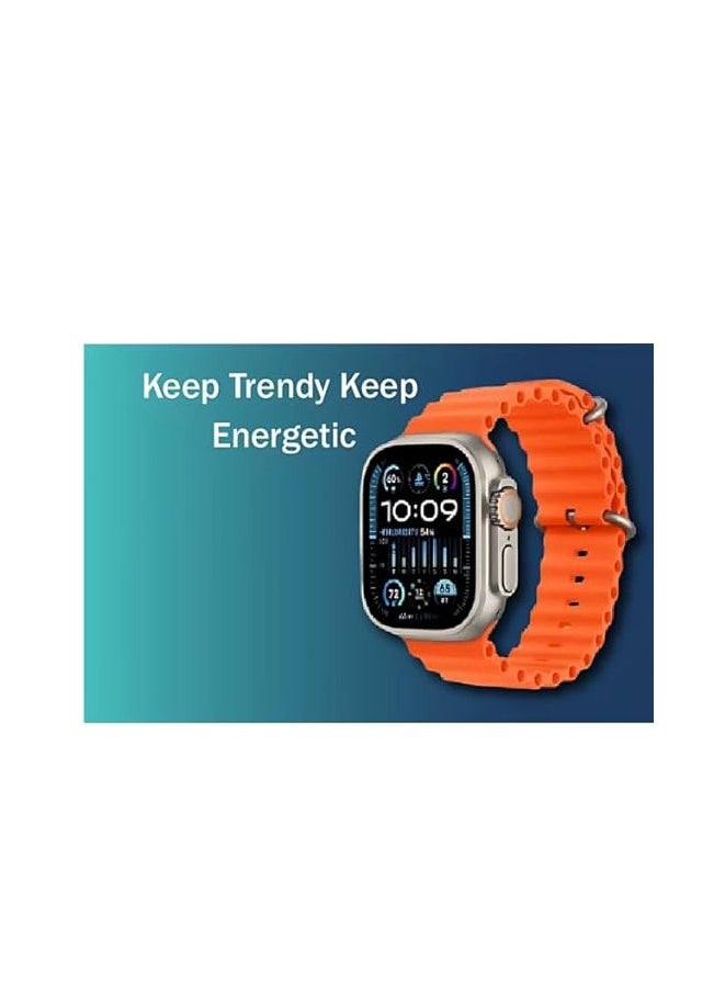 Crown - H70 Ultra 2 Men's Smart Watch - 7-in-1 Straps, Fitness Tracker, Heart Rate and Sleep Monitor, Water Resistant, Stylish Design, iOS & Android Compatible - Image 1