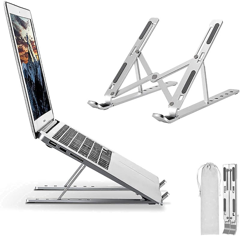 Fayby Adjustable Aluminum Laptop Computer Desktop Tablet Stand Ergonomic Design Laptop StandLaptop Holder RiserComputer Tablet Stand Multicolor - Image 5