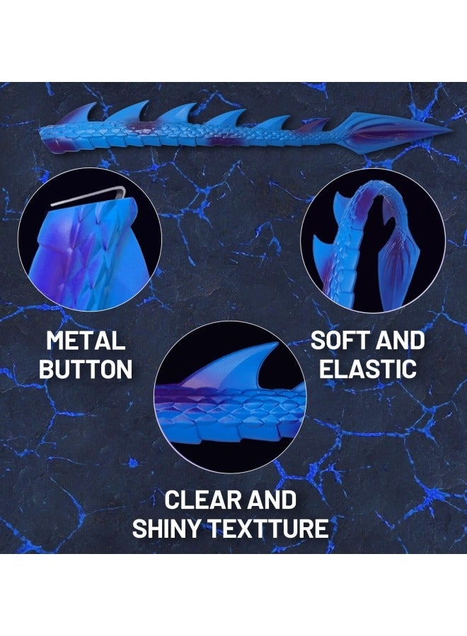 CCOVERY Dragon Costume Wing Dinosaur Tail Mask Dragon Cosplay Dinosaur Costume Set for Kids Children, Blue - Image 5