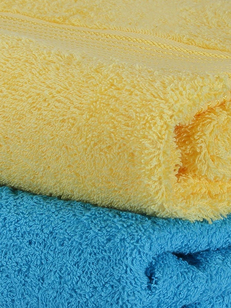 KOPA by Bianca 400 GSM 100% Cotton Soft Terry Towel l 2pc Bath Towel l Bath Towel l Towel for Bath l D`Ross l Yellow-Turq - Image 4