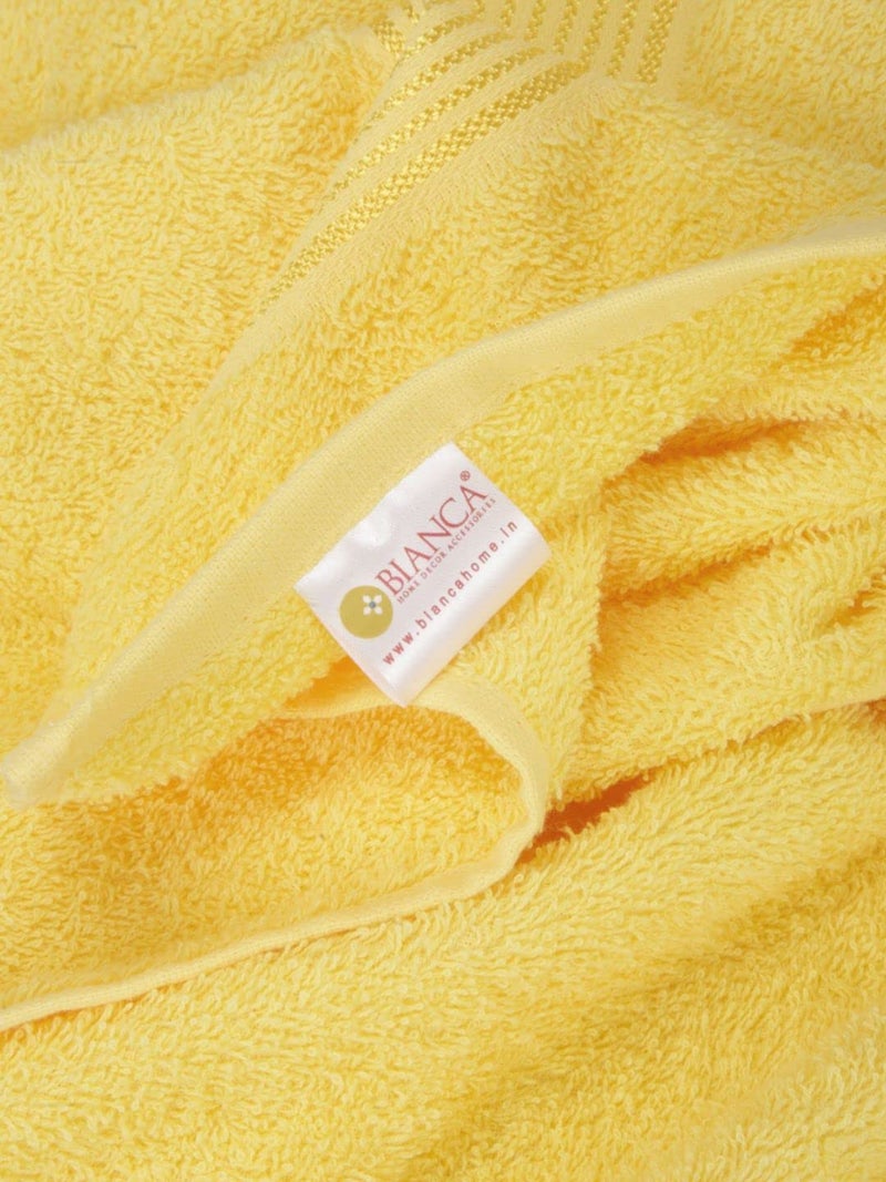 KOPA by Bianca 400 GSM 100% Cotton Soft Terry Towel l 2pc Bath Towel l Bath Towel l Towel for Bath l D`Ross l Yellow-Turq - Image 5