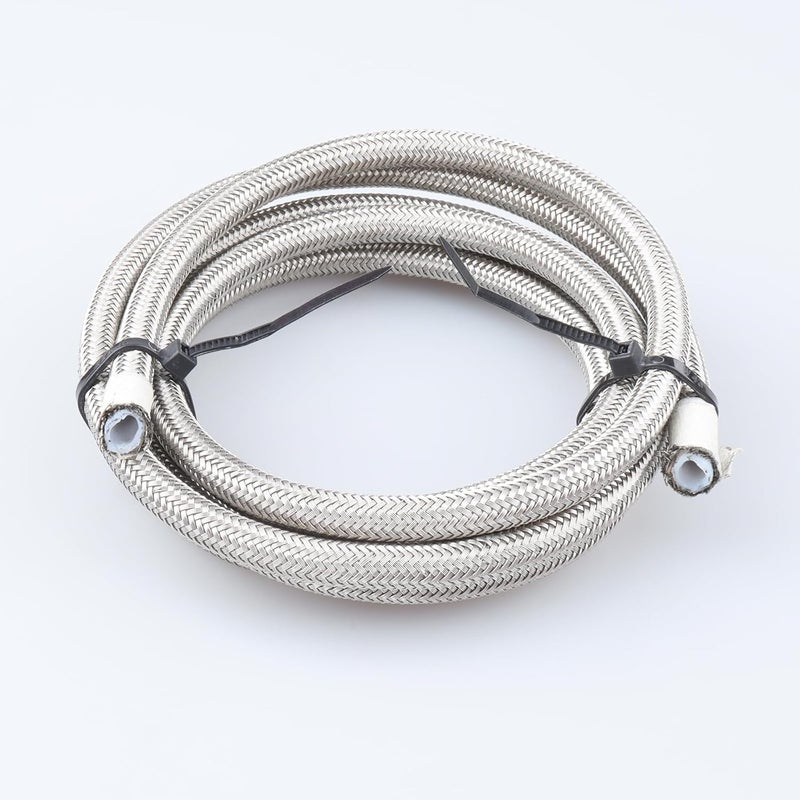 AC PERFORMANCE -3 AN PTFE Teflon Braided Stainless Steel Hose, 5 Feet - Image 4