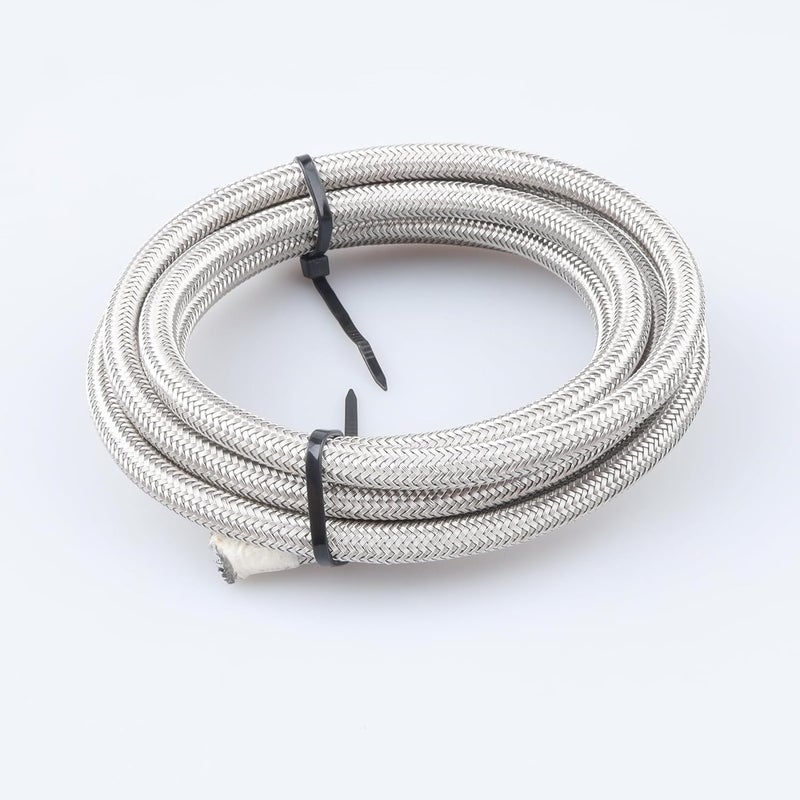 AC PERFORMANCE -3 AN PTFE Teflon Braided Stainless Steel Hose, 5 Feet - Image 3