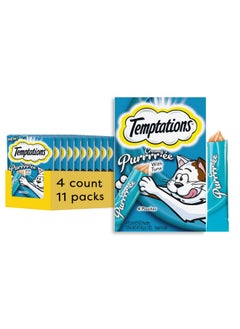Temptations Temptations Creamy Puree with Tuna Lickable, Squeezable Cat Treats, 0.42 Oz Pouches, 4 Count (Pack of 11) - Total 44 Count  - Image 1
