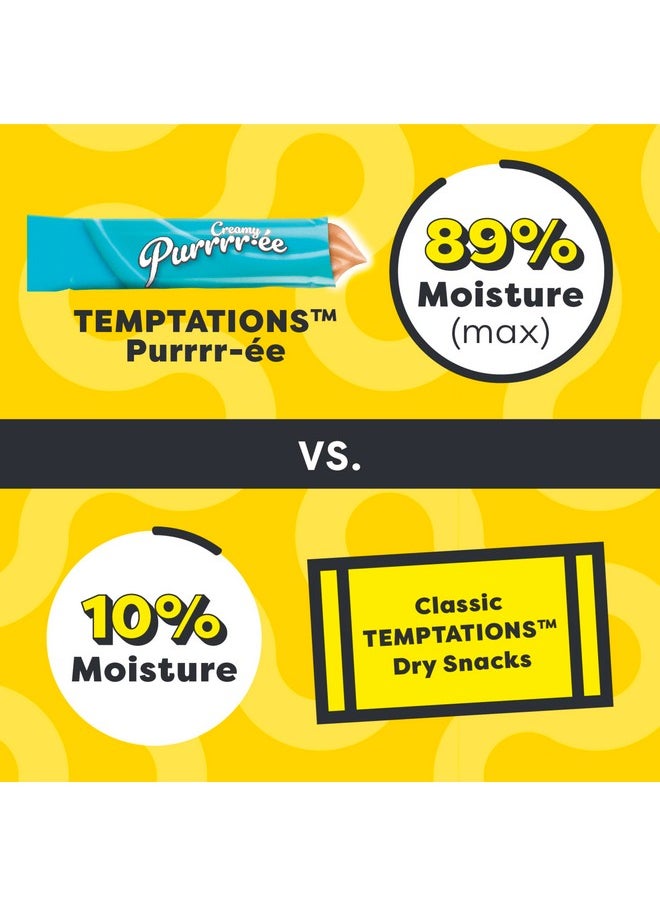 Temptations - Temptations Creamy Puree with Tuna Lickable, Squeezable Cat Treats, 0.42 Oz Pouches, 4 Count (Pack of 11) - Total 44 Count - Image 1