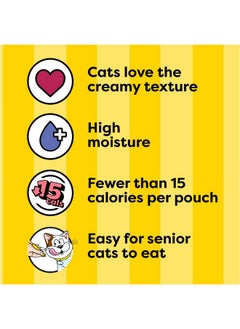Temptations Temptations Creamy Puree with Tuna Lickable, Squeezable Cat Treats, 0.42 Oz Pouches, 4 Count (Pack of 11) - Total 44 Count  - Image 3