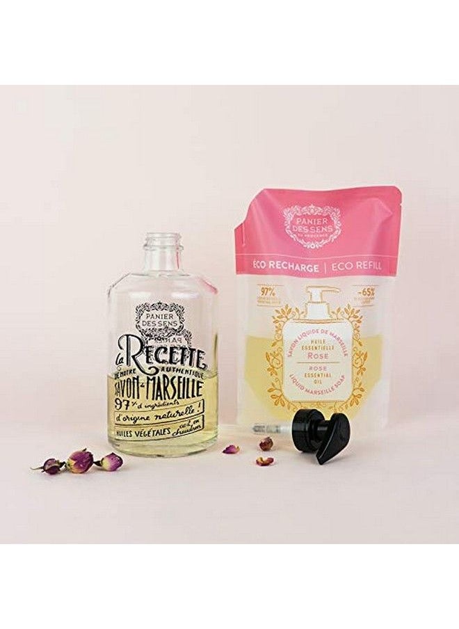 PANIER DES SENS Rose Liquid Hand Soap Refills Liquid Marseille Soap Made In France 97% Natural 2X 169Floz/500Ml  - Image 4