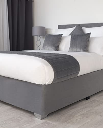 Belledorm Box Spring Cover - Transform Your Bed with This Fully Elasticated Faux Suede & Stretch Wrap-Around 4 Sides Bed Skirt (Charcoal, Queen/Queen XL) - Image 2
